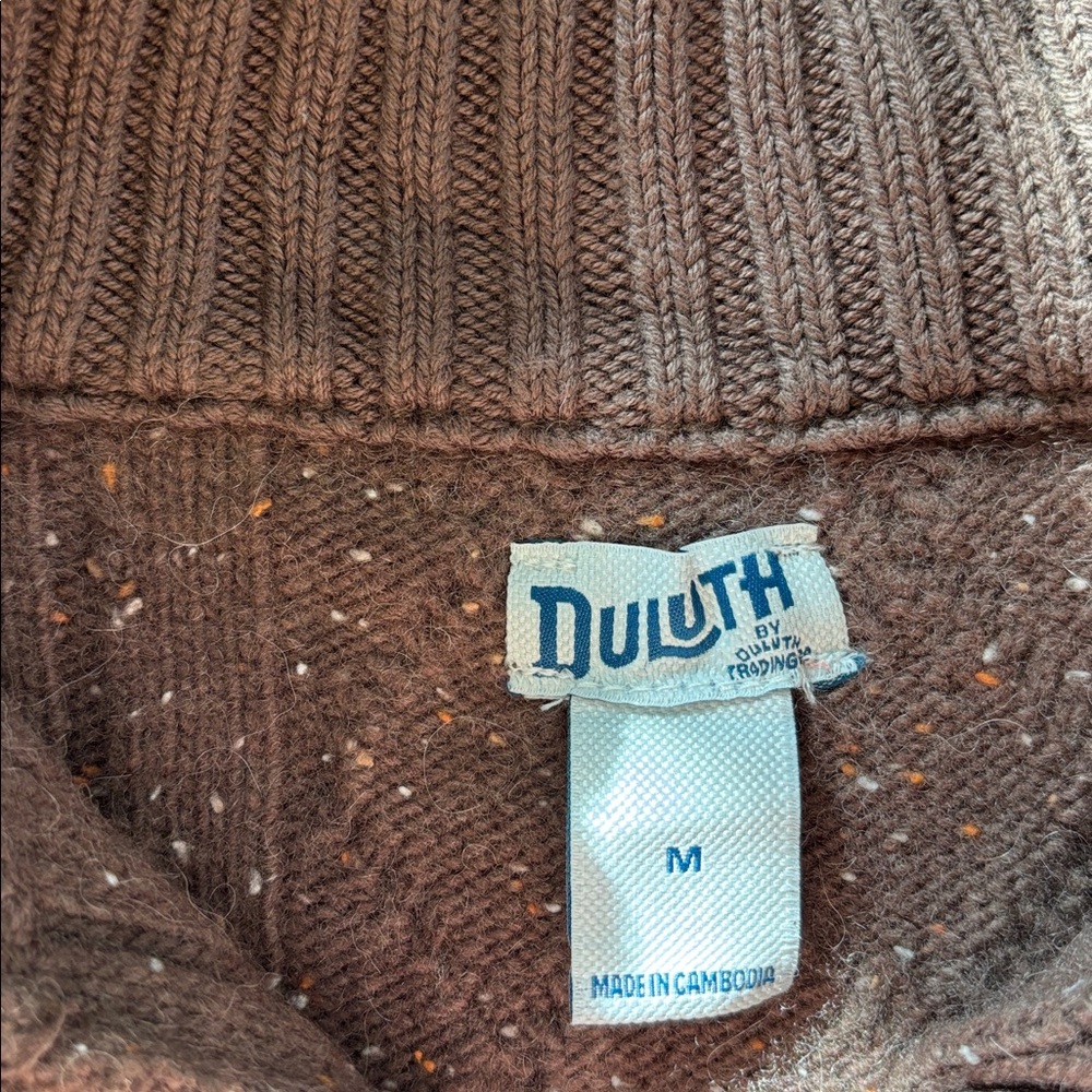 Duluth Trading Co. Women's Woolpaca Cable Cardigan Size Medium - Picture 3 of 6